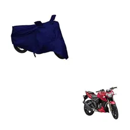 Kozdiko Polyester Matty Blue Dust &a; Waterproof Bike Body Cover with Mirror Pocket for TVS Apache RTR 200-picture-26