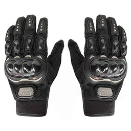 Kozdiko Motorcycle &a; Scooty Full Finger Black Gloves for Hero ZIR, Size: XL image 3