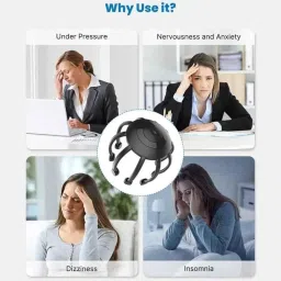 Atom Rechargeable Octopus Scalp Head Massager with 360 degree Automatic &a; 3 Vibration Mode image 5