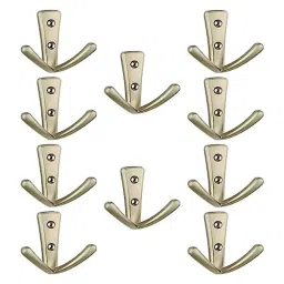 Screwtight Zinc Satin Nickel Finish V Shaped Twin Hook, Z181406SN-10 (Pack of 10)-picture-39