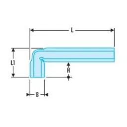 Facom 32mm Satin Chrome Finish Metric Angled Box Wrench, 92A.32 image 2