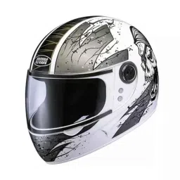 Studds Chrome D3 Decor Plastic White Full Face Helmet, Size: 570 mm-picture-14