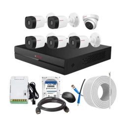 CP Plus 2.4MP Indoor &a; Outdoor CCTV Combo Kit with 8Ch DVR, 5 Bullet 1 Dome Camera, 8Ch SMPS, 70m Cable, 500GB HDD &a; Connector-picture-4