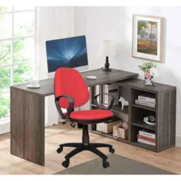 Rajpura 802 Medium Back Red PP Base Revolving Office Executive Chair image 4