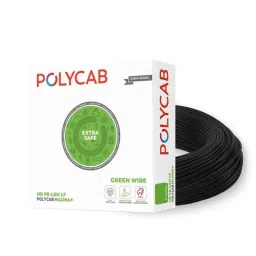 Polycab Maxima Plus 1 Sqmm Black Single Core Eco Friendly Greenwire FR PVC Copper Insulated Cable, Length: 90 m-picture-31