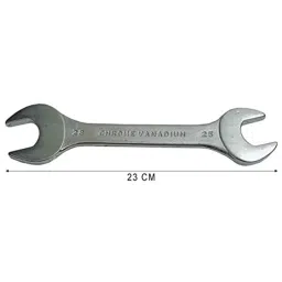 B K Jagan &a; Co 25x28mm Chrome Vanadium Steel Matt Finish Double Open End Spanner image 2