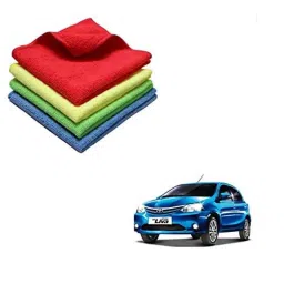 Kozdiko 40x40cm 300GSM Microfiber Cleaning Cloth for Toyota Etios Liva (Pack of 4)-picture-48