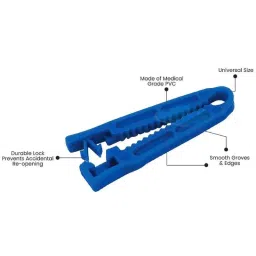 Clear &a; Sure Blue Plastic Umbilical Cord Clamp, Q4-V5SR-P543 (Pack of 100) image 2