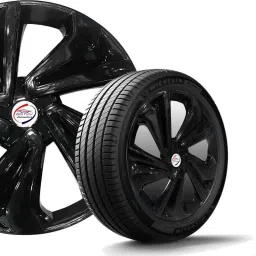 Auto Pearl 4 Pcs 14 inch Polypropylene Black Press Type Car Wheel Cover Set with Retention Ring for Mahindra Verito Vibe, 14WC_Tiago_Black_VeritoVibe image 5