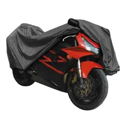 Kozdiko Polyester Black Dust &a; Waterproof Bike Body Cover with Mirror Pockets for Honda VFR 800 image 3