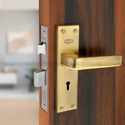 Duke 8 inch 25-40mm Brass Mortise Lock Set with 3 Keys &a; Brass Bolt, 309+1010BAKY image 3