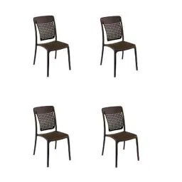 Italica Polypropylene Tan Brown Luxury Arm Chair, 2109-4 (Pack of 4)-picture-46