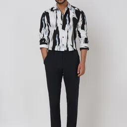 mufti Men Slim Fit Printed Spread Collar Casual Shirt image 5