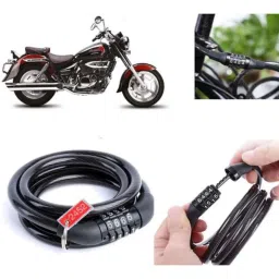 Auto Pearl PVC &a; Plastic Black Combination Cable Lock for Aquila 250, 790-picture-16