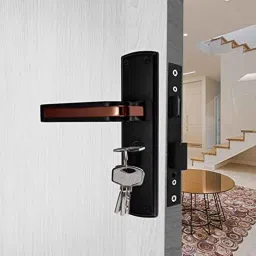 Screwtight 8 inch Zinc Black Rose Gold Cylindrical One Side Key Mortise Handle Door Lock Set, AZMPH-1002-CY-ZBRG-OSK-picture-17