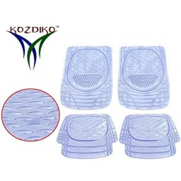 Kozdiko 4 Pcs 6204 PVC &a; Rubber Clear Car Foot Mat Set for Volkswagen Taigun image 2