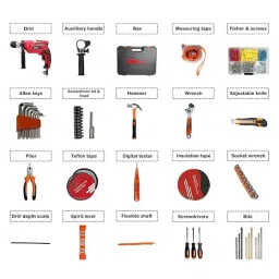 iBELL 13mm 650W Red Impact Drill Kit with Tool Box &a; 6 Months Warranty, IBL TD13-100 image 4