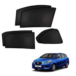 Kozdiko 4 Pcs Custom Fit Non Magnetic Curtains Mesh Car Sun Shade Set for Datsun Go Plus-picture-40
