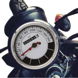 Topbird TBRE-167 8cm 12V Cast Iron Black &a; White Analog Speedometer for Royal Enfield Classic, Electra &a; Standard 350cc &a; 500cc image 3