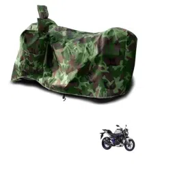 Kozdiko Polyester Jungle Print Waterproof Bike Body Cover with Mirror Pockets &a; Buckle Belt for Yamaha MT 03-picture-27