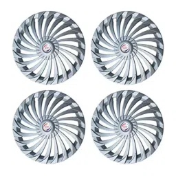 Auto Pearl 4 Pcs 14 inch Polypropylene Silver Press Type Car Wheel Cover Set with Retention Ring for Maruti Suzuki Swift Type 1 2006-2010, 14inWC_Hunter_Sil_SwiftTy1_2006_10 image 2