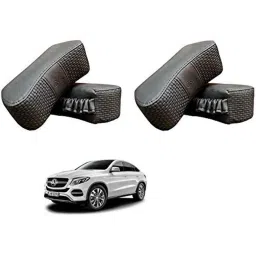 Kozdiko 4 Pcs CV Designer Grey Leatherite Neck Rest Car Cushion Pillow Set for Mercedes Benz GlE-Couple-picture-36