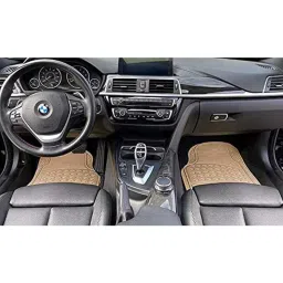 Kozdiko 4 Pcs Rubber Beige Car Simple Mat Set for Tata Nexon 2021 image 5