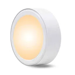 D&s;Mak 8W Warm White Round PC LED Panel Light (Pack of 5) image 2