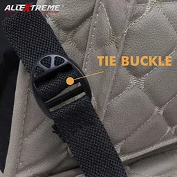 AllExtreme EXFTEXBE 7D PU Leather Beige Car Back Seat Organizer with Foldable Table Tray, Backseat Bottle &a; Tissue Holder image 4