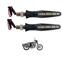 Kozdiko 4 Pcs Plastic Front &a; Rear Side Sleek Yellow Bike Indicator Set for Royal Enfield Classic 350-picture-25