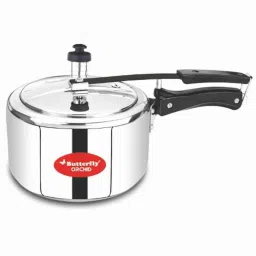 Butterfly Orchid 3 &a; 5 Litre Stainless Steel Inner Lid Pressure Cooker Combo image 3
