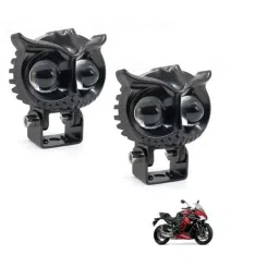 Kozdiko 2 Pcs Yellow &a; White Owl Eye Shape LED Amber Fog Light Set for Maruti Suzuki GSX S1000 F-picture-22