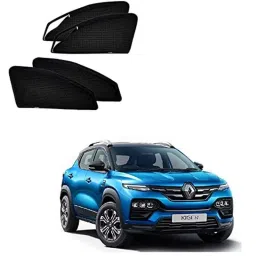 Kozdiko 4 Pcs Mesh Black Magnetic Zipper Car Sun Shades Set for Renault Kiger-picture-34