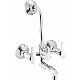 Levers City Brass Silver Chrome Finish Wall Mounted 2 in 1 Wall Mixer with 125mm Long Bend Pipe, C-919793-picture-43