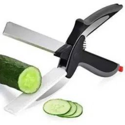 Hongxin Stainless Steel Black &a; White Multipurpose Clever Cutter with Spring Action-picture-45