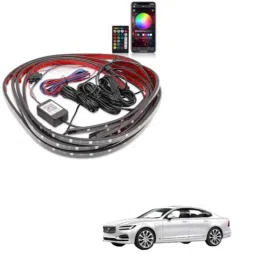Kozdiko 12V Car Underbody Multicolor LED Strip Light Set with Wireless Remote for Volvo S90-picture-24