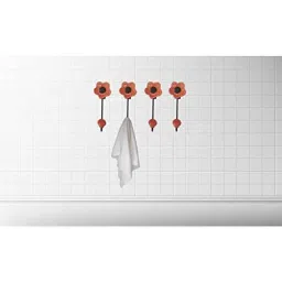 Screwtight 140mm Ceramic Orange Multipurpose Floral Wall Hook (Pack of 6) image 2