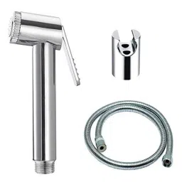 Zesta County ABS Chrome Finish Silver Health Faucet with 1m Stainless Steel Flexible Shower Tube-picture-45