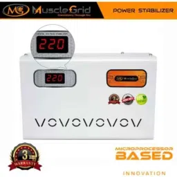 muscle grid MuscleGrid 4kVA (130-280V) White Heavy Duty Digital Voltage Stabilizer for 1.5 Ton Air Conditioner image 3