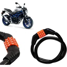 Auto Pearl Black &a; Orange 4 Digit Anti-Theft Combination Number Lock for SV 650-picture-24