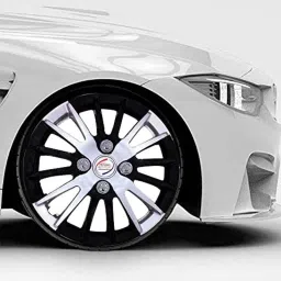 Auto Pearl 4 Pcs 13 inch ABS Black &a; Grey Car Wheel Cover Set for Hyundai i10 Type2 image 3