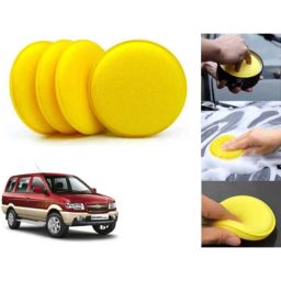 Auto Pearl Polyurethane Beige Washing &a; Waxing Polish Foam Sponge for Tavera 2015 (Pack of 4)-picture-13
