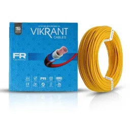 Super GEC Vikrant 1 Sqmm Single Core Yellow FR PVC Insulated Electric House Wire, Length: 64 m-picture-40