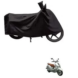 Kozdiko Polyester Black Dust &a; Waterproof Bike Body Cover with Mirror Pockets for Bajaj Chetak-picture-32