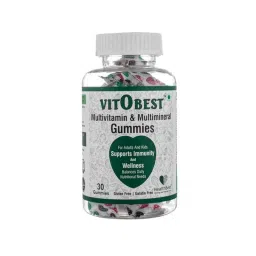 HealthBest VitObest 30 Pcs Mixed Fruit Multivitamin &a; Multimineral Gummies Bottle for Adult Health Immunity-picture-38