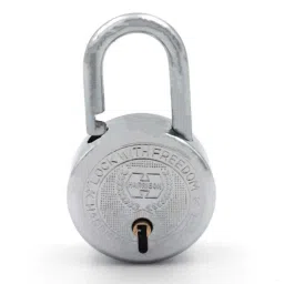 Harrison 40mm 5 Lever Mild Steel Bright Chrome Polished Finish Round Padlock with 3 Keys, T-26-0272 (Pack of 4) image 2