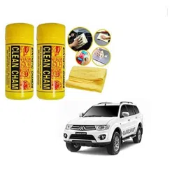 Kozdiko 2 Pcs Microfiber Yellow Dry &a; Wet Car Cleaning Cloth Set for Mitsubishi Pajero Sport-picture-28