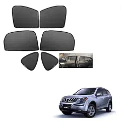Kozdiko 4 Pcs Mesh Black Non-Magnetic Car Sun Shade Set for Mahindra XUV 500-picture-23