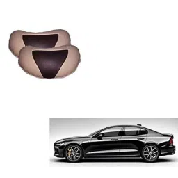 Kozdiko 2 Pcs Beige &a; Brown Car Neck Rest Cushion Pillow Set for Volvo S60-picture-11