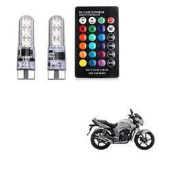 Kozdiko 2 Pcs T10 LED RGB Bike Interior Fancy/Parking Remote Control Light Set for Hero Hunk-picture-28
